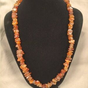 Authentic Amber Chip Necklace 36"